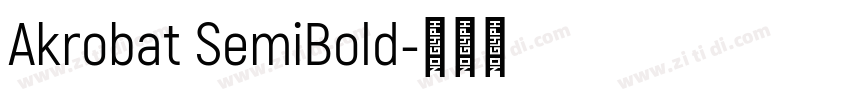Akrobat SemiBold字体转换